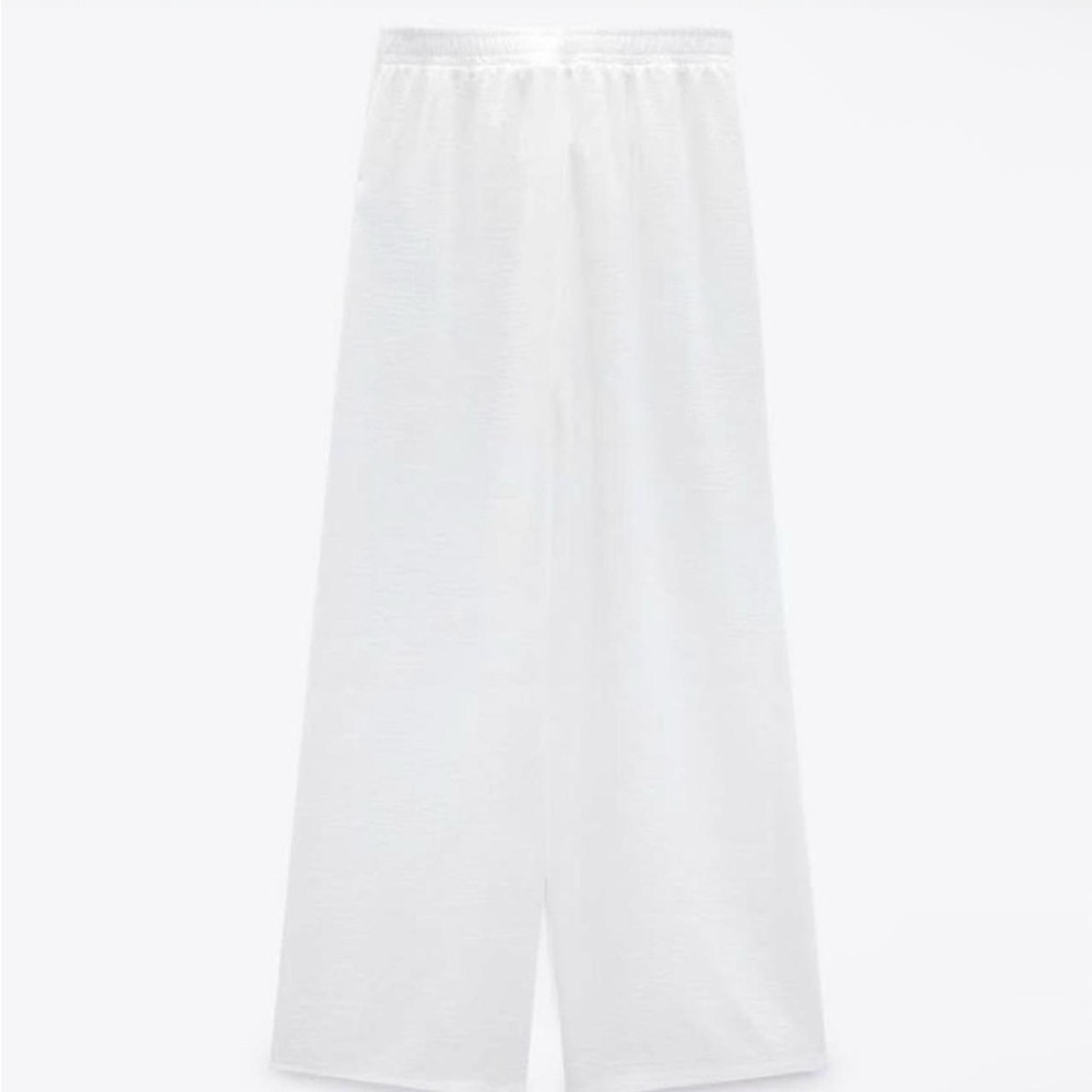 Zara White Wide Leg Pants